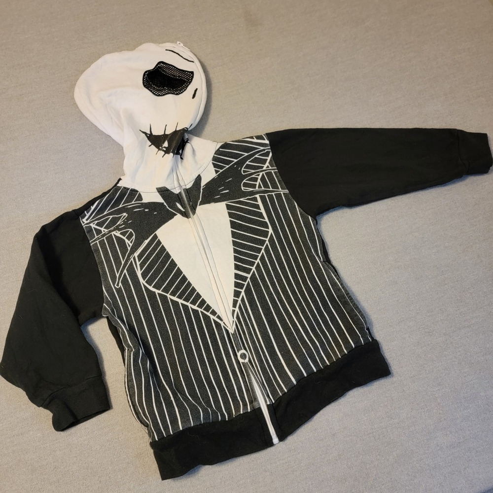 Disney Hoodie Kids XS Black Good Jack Skellington Nightmare Before Christmas